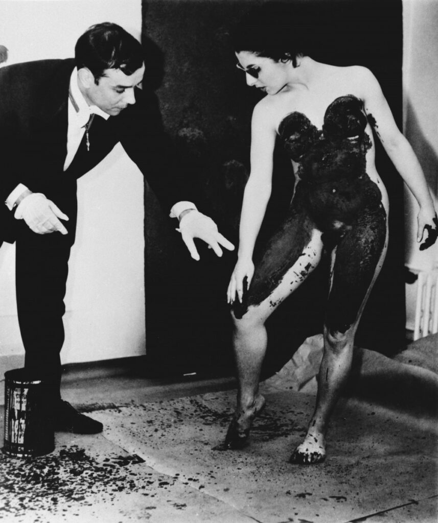 Yves Klein during a performance